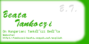 beata tankoczi business card